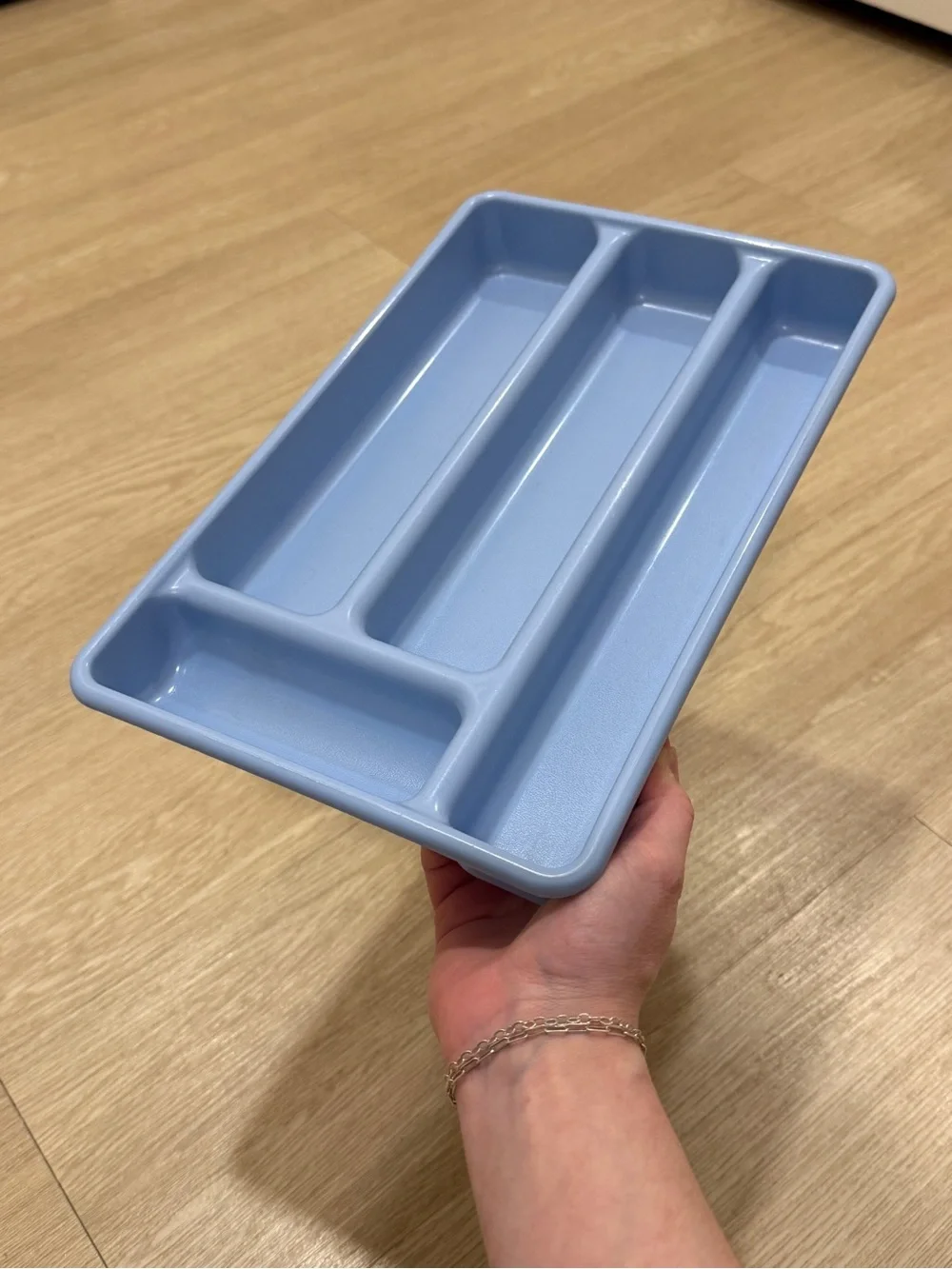 Rubbermaid Vintage Blue Silverware Utensil Drawer Organizer Tray #0522b4 Slotted